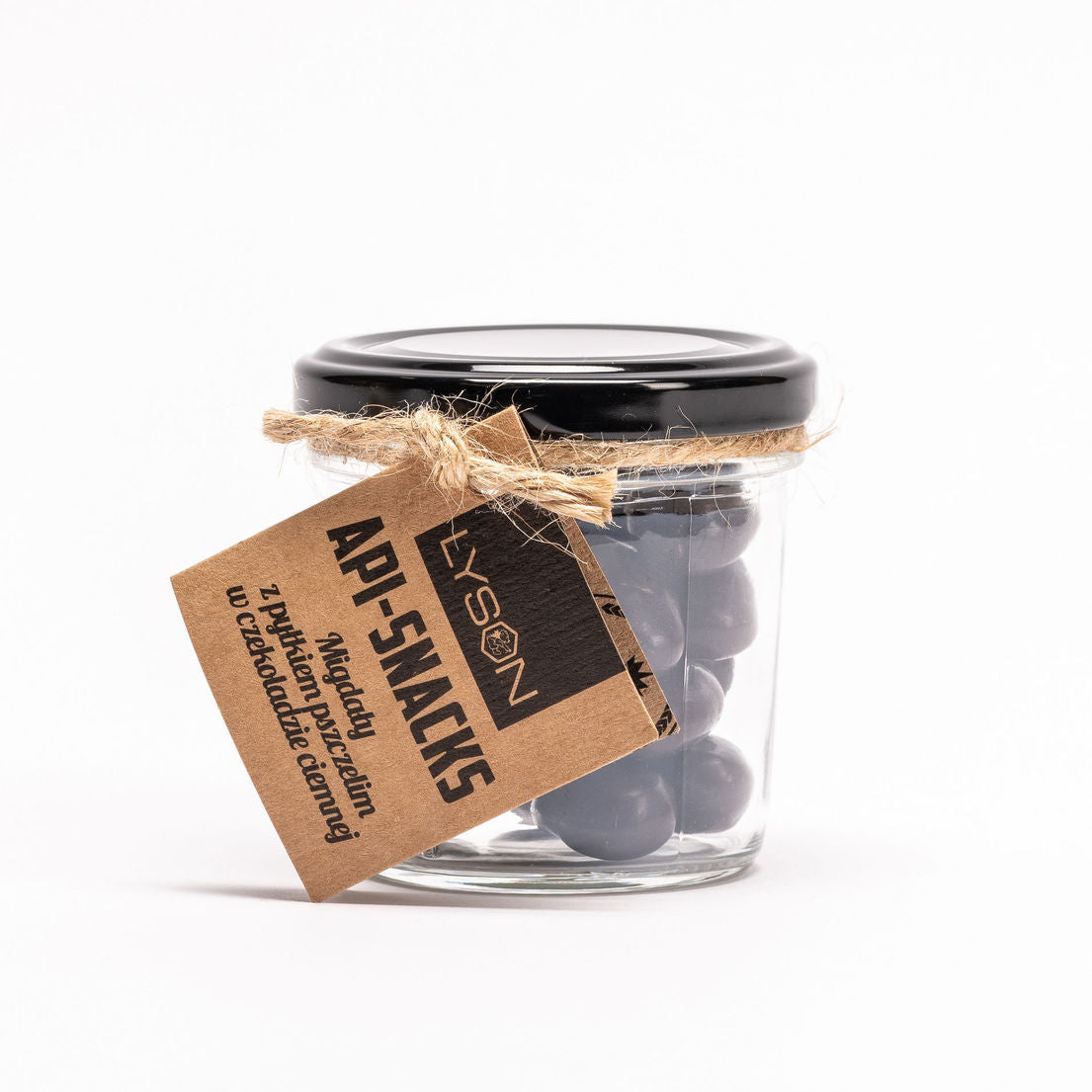 Api Snacks Mandler - i mørk sjokolade med pudder 50g