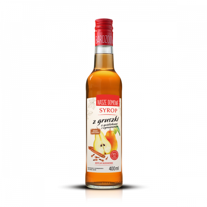 Pear syrup with cloves and cinnamon