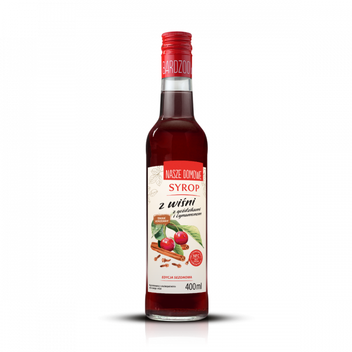 Cherry syrup with cloves and cinnamon