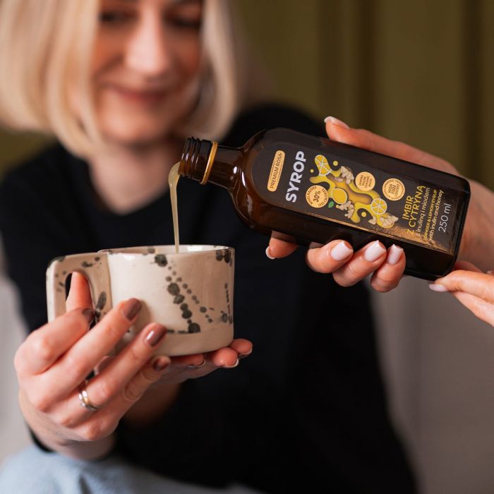 Ginger syrup with inulin and honey