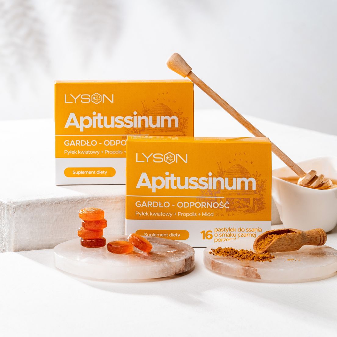 Halspastiller - Apitussinum propolis og pollen med solbærsmak