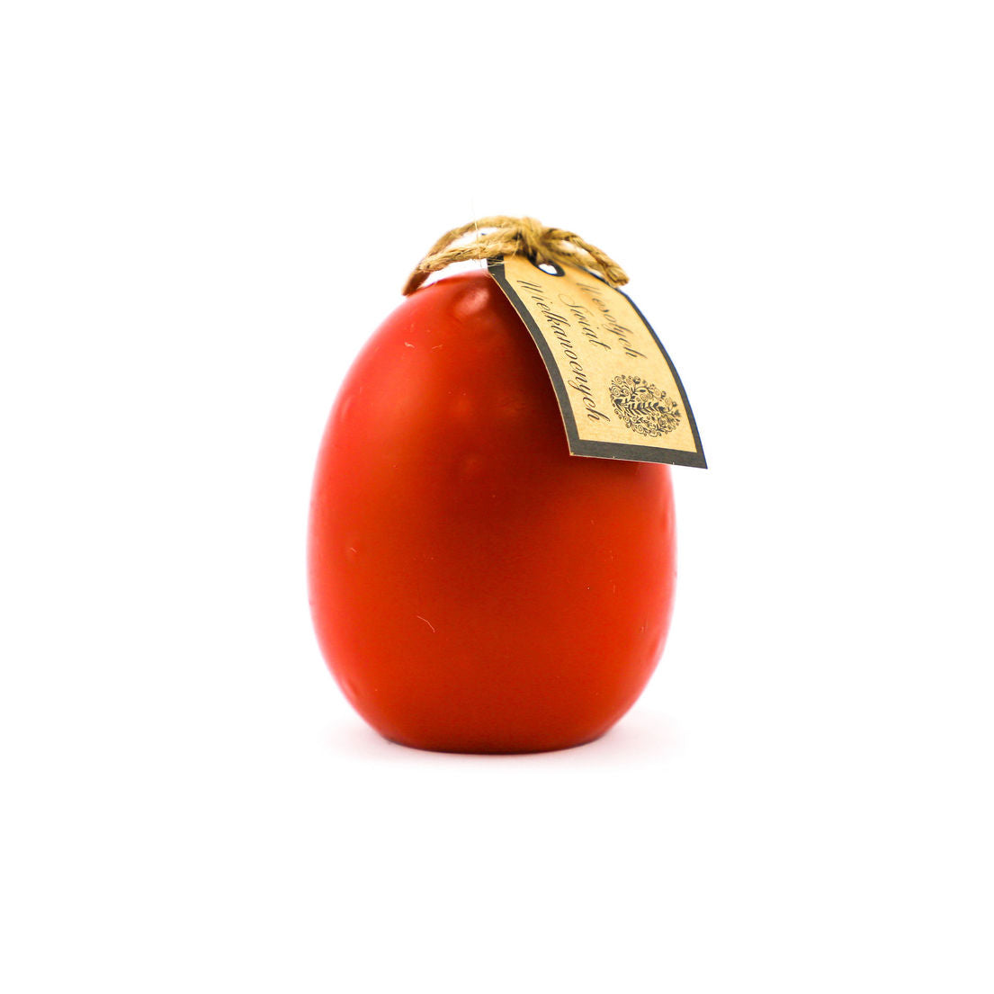 Påskelys - glatt rødt egg