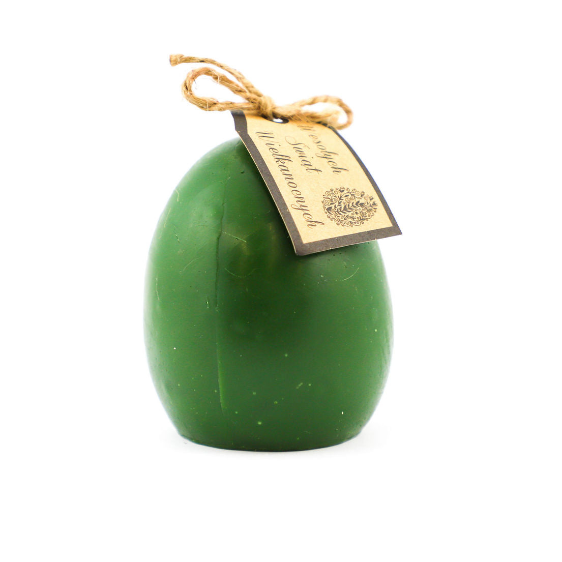 Påskelys - glatt grønt egg