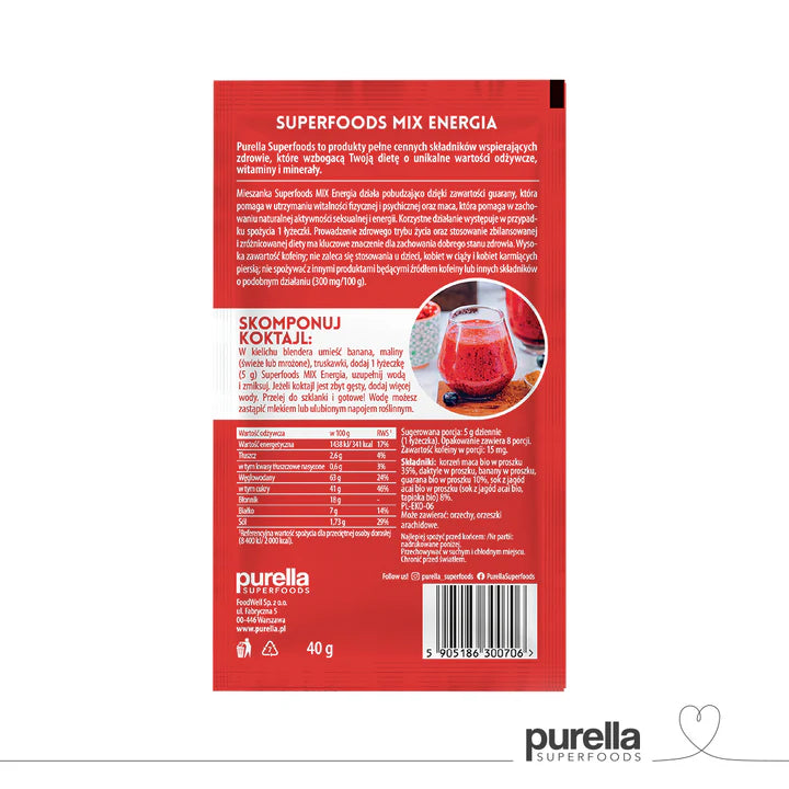 Supermatblanding for energi 40 g Purella Superfoods MIX
