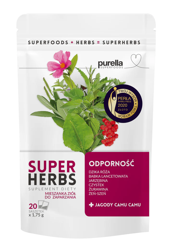 Urteblanding for immunitet 35 g (20 poser x 1,75 g) Purella SUPERHERBS