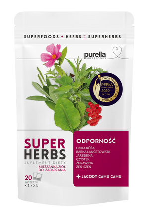 Urteblanding for immunitet 35 g (20 poser x 1,75 g) Purella SUPERHERBS