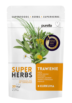 Urteblanding for fordøyelsen 35 g (20 poser x 1,75 g) Purella SUPERHERBS