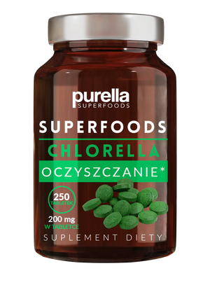 CHLORELLA rensende kosttilskudd 250 tabletter Purella SUPERSUPLEMENTS