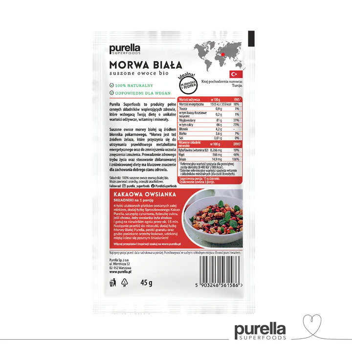 Hvit morbærfrukt BIO 45g Purella