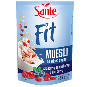 Fit muesli with cranberry blueberry and goji berry 225g
