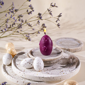 Bivokslys - egg med lilla blomster