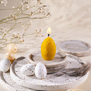 Bivokslys - egg med blomster